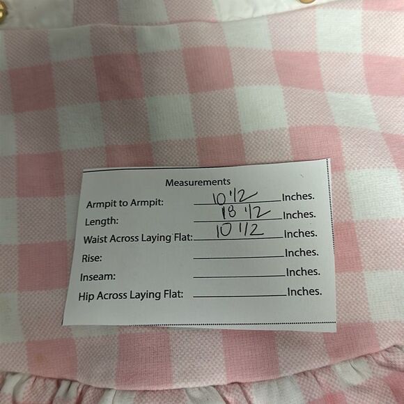 Janie and Jack Pink/White Gingham Ruffle Ponte Dress Sz 18-24 Months - Picture 9 of 9